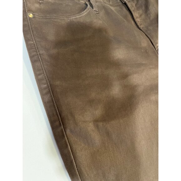 Frame Le High Skinny Jeans Womens Size 27 Stretchy Shiny Brown Pants - Picture 4 of 7
